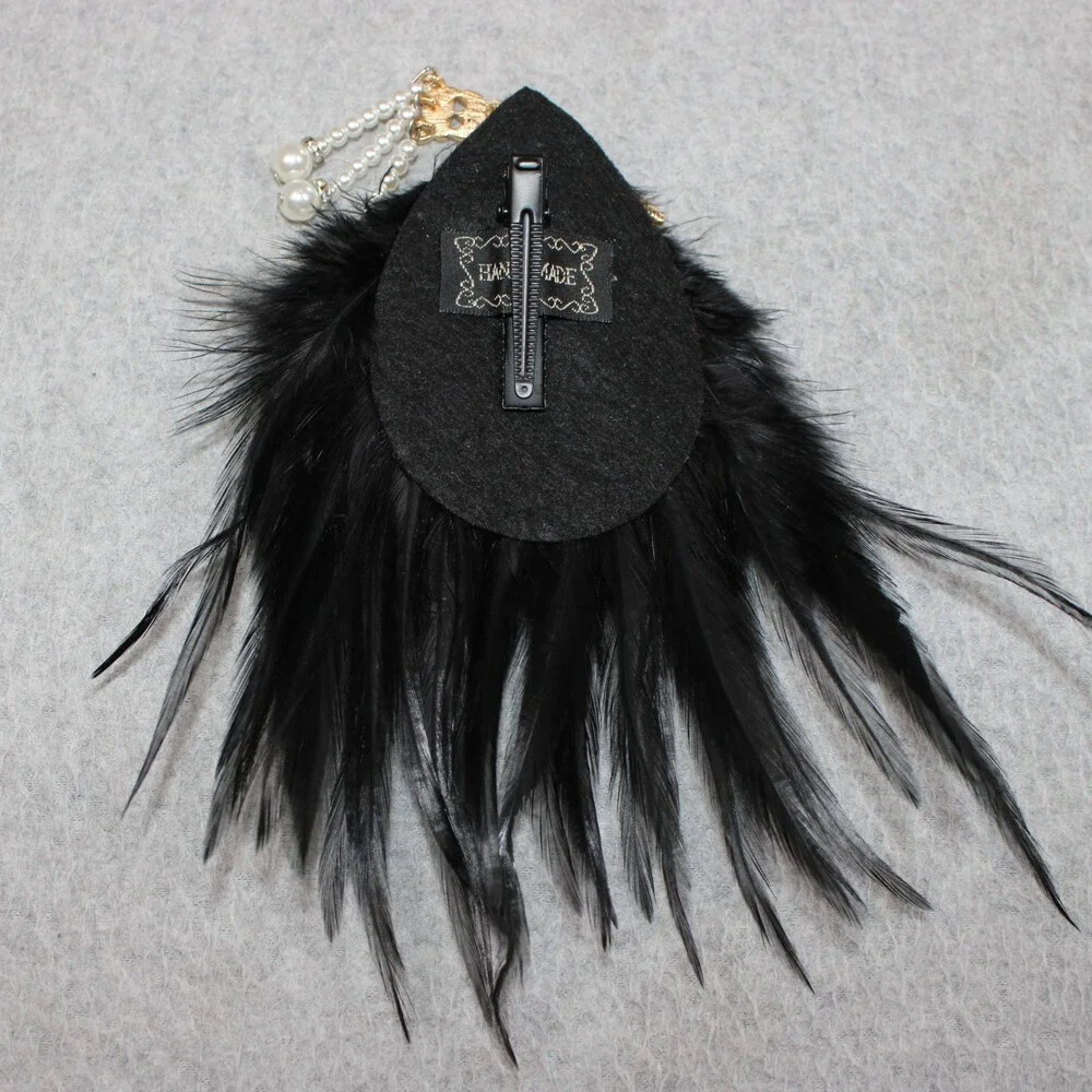 Feather Hair Clip 1920‘s Inspired Cocktail Tea Party Flapper Mardi Gras Cosplay